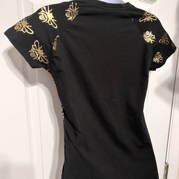 Mystiq 3D Black & Gold Queen Bee Stretch Top-Med-"To Make You Feel Unique" - Picture 9 of 14